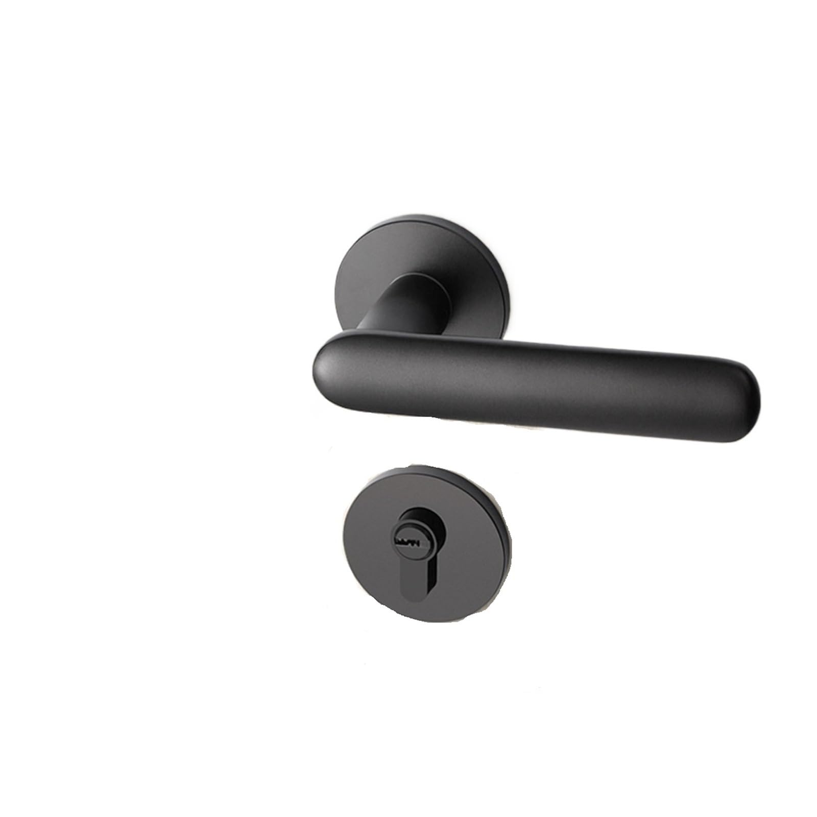 ZONSHJDKR Silent Split Lock Bedroom Exterior Door Handle Aluminum Alloy Indoor Wooden(DS 302 Matte Black)