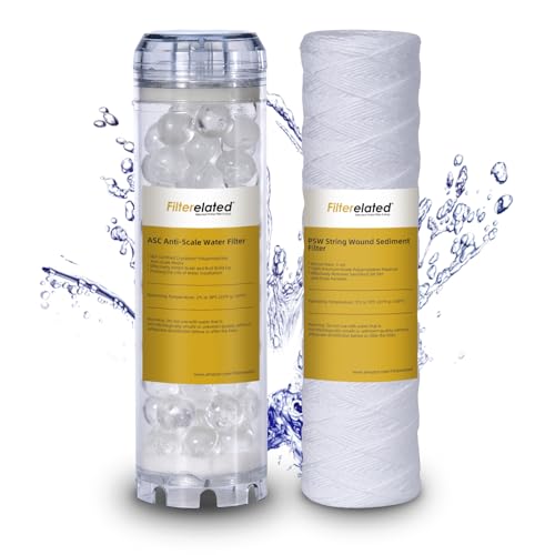 Lote de 2 cartuchos: 1 filtro enrollado y 1 antical para filtrar, filtra las impurezas del agua y protege la tubería y los equipos de la C