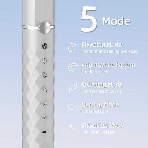Image of Seapeoa Sonic Electric Toothbrush Set, Equipped with 10 Brush Heads and Travel case, IPX8 Waterproof, 2-Minute Timer, 42000 High-Frequency Vibrations, 5 Modes, The First Choice for Gift Giving