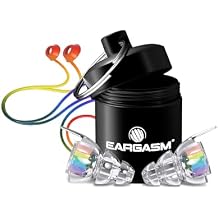 Eargasm High Fidelity Rainbow Earplugs Essentials Bundle - Concert, Music Festival, Live Event Hearing Protection Earplugs with Flexible Silicone Rainbow Connector Cord for Noise Reduction up to 21 dB