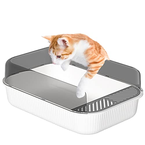 areia para gatos fechada | Vaso sanitário para gatos semi-fechado - areia segura e com odor, areia r