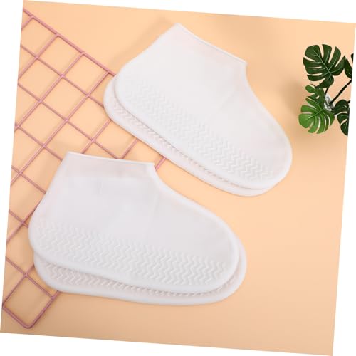 HOMSFOU pares de cubrezapatos de silicona reutilizables para lluvia, diseño antideslizante, livianos y fáciles de usar para días lluviosos miniatura 6