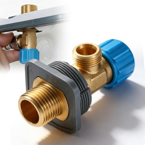 Válvula de cierre empotrada para cisterna, válvula de esquina para inodoro, válvula de esquina empotrada, para montaje en pared en el baño, resistente oro de alta calidad, dientes de 3/4 pulgadas