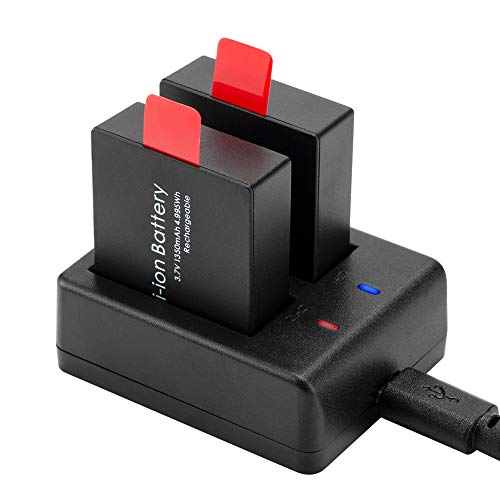 Action Cam Akku, 1350-mAh-Akku (3 Stück), mit USB-Doppelloch-Ladegerät, Kompatibel mit Sportkamera AKASO EK7000, CAMPARK, Crosstour, APEMAN, SJ4000 usw - Image 5