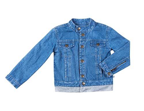 Kinderkind Veste Moto en Denim pour enfants et jeunes garçons - Vêtements d'extérieur décontractés avec boutons et manteau en jean 100% coton (7)