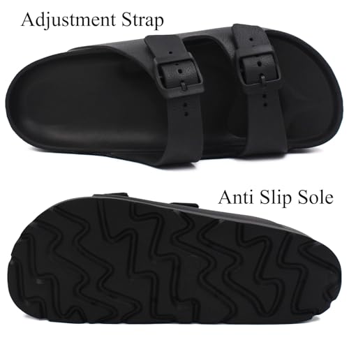 Image of L LOUBIT Women's Platform Sandals with Arch Support Pillow Soft Adjustable Buckle Slides Lightweight Non-Slip Summer Beach Shoes