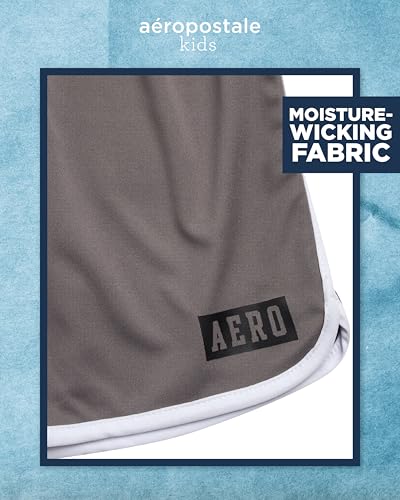Image of AEROPOSTALE Boys Active Shorts Set - 3 Piece Short Sleeve Active Jersey Tees and Performance Jersey Dolphin Shorts (8-12)