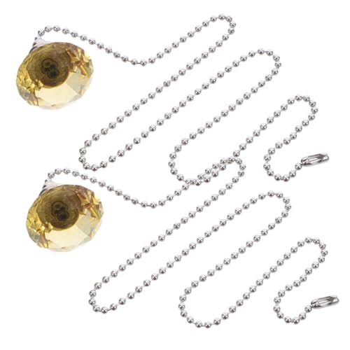 HAMPPLIES 2 Tiradores De Cable Para Ventilador De Techo Cadena De Extensión Para Lámpara Cadena De Extensión Para Lámpara Para Ventilador De Techo Amarillo