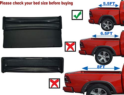 Kscpro Quad Fold Tonneau Cover Soft Four Fold Truck Bed Covers For 2009-2014 Ford F-150 F150 With 5.5 Ft Bed, Styleside #TOP3