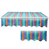 DAZULI Einziehbar Markise Stoff Ersatz Uv Schutz Wasserdicht Draussen Sonnenschirm überdachung Abdeckung Für Deck Balkone(Size:13x10ft,Color:Grauweiß)