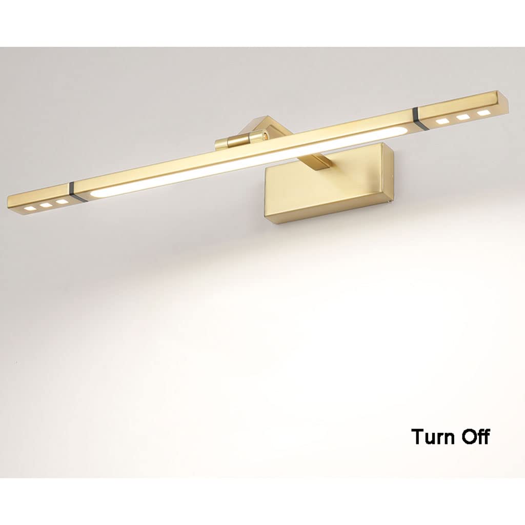 Spiegelleuchte Bad Badezimmer-Eitelkeitsleuchten in Gold, Moderne LED-Lichtleiste über Spiegellampe, natürliches Licht, 4000 K, Wandleuchten für Schminktisch Kein Flimmern