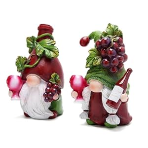 Hodao Red Wine Gnomes Decorations Home Party Figurine Collectible for Wine Enthusiasts Exquisite Handcrafted Decor for Dining Tables and Living Rooms
