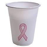 Pink Ribbon Plastic Disposable Cups (50 Pcs) - Bulk [Toy]