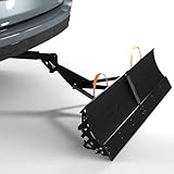 Plowser - Snow Plow for Cars, ATVs/UTVs and More! Attaches by Hitch, Fold-up, Lightweight - for Residential Driveway Use Only. NO More Snow Blower OR Shoveling!