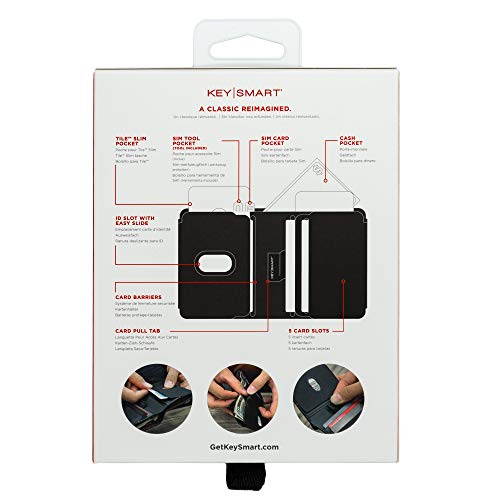 KeySmart KS837BLK Urban Bi-Fold Portafogli RFID Protection3