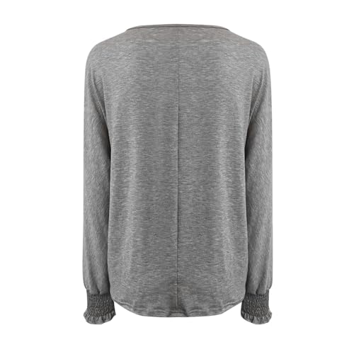 Womens Casual Cotton T Shirts Solid Crewneck Long Sleeve Basic Tops Athletic Workout Going Out Blouses for Teen Girls4