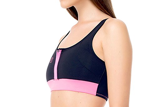 GlideSoul Damen 0, 5 mm Bauchfreies Oberteil, Schwarz/Pink, XXS