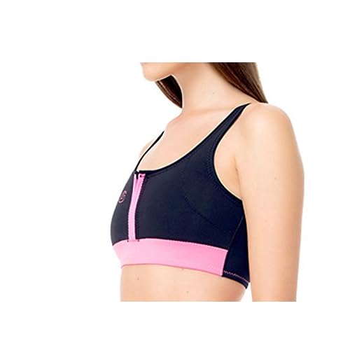 GlideSoul Damen 0, 5 mm Bauchfreies Oberteil, Schwarz/Pink, XXS