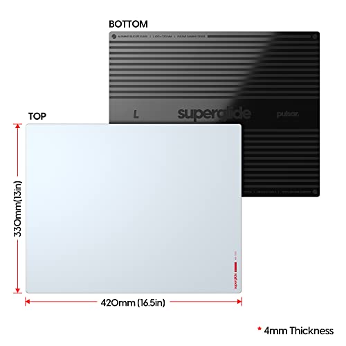 Image of Pulsar Gaming Gears Superglide Pad v1 Glass Mouse Pad, L, White