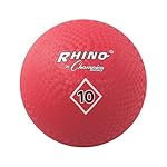 Champion Sports Playground Ball – High-Bounce 2-Ply Construction, Durable Red Ball for Throwing, Catching & Kicking - Multiple Sizes (5", 6", 7", 10", 13", 16")
