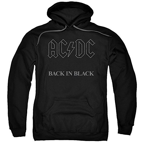 AC/DC - Back in Black - Adult Hoodie Fleece Sweatshirt - Small