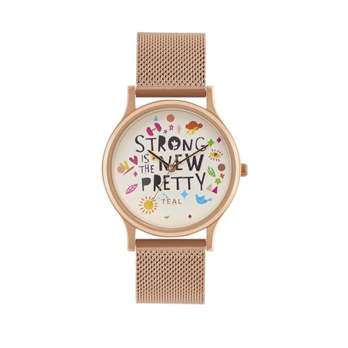 TEAL BY CHUMBAK Round Dial Analog Watch for Women|Rose Garden Col...