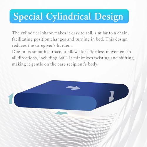 Tubular Slide Sheet for Patient Transfer, Sliding Sheet to Assist Moving Elderly, Draw Sheet for Cars, Vehicles, Wheelchairs and Bed Transfers for Turning, Repositioning, Sliding, Blue, 1Psc, 39\"x30\"