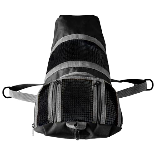 Image of Cinf Cat Nail Clipping Cleaning Grooming Restraint Bag (Free Muzzle) Set No Scratching Biting for Bathing Nail Trimming Injecting Examining(Black,L)