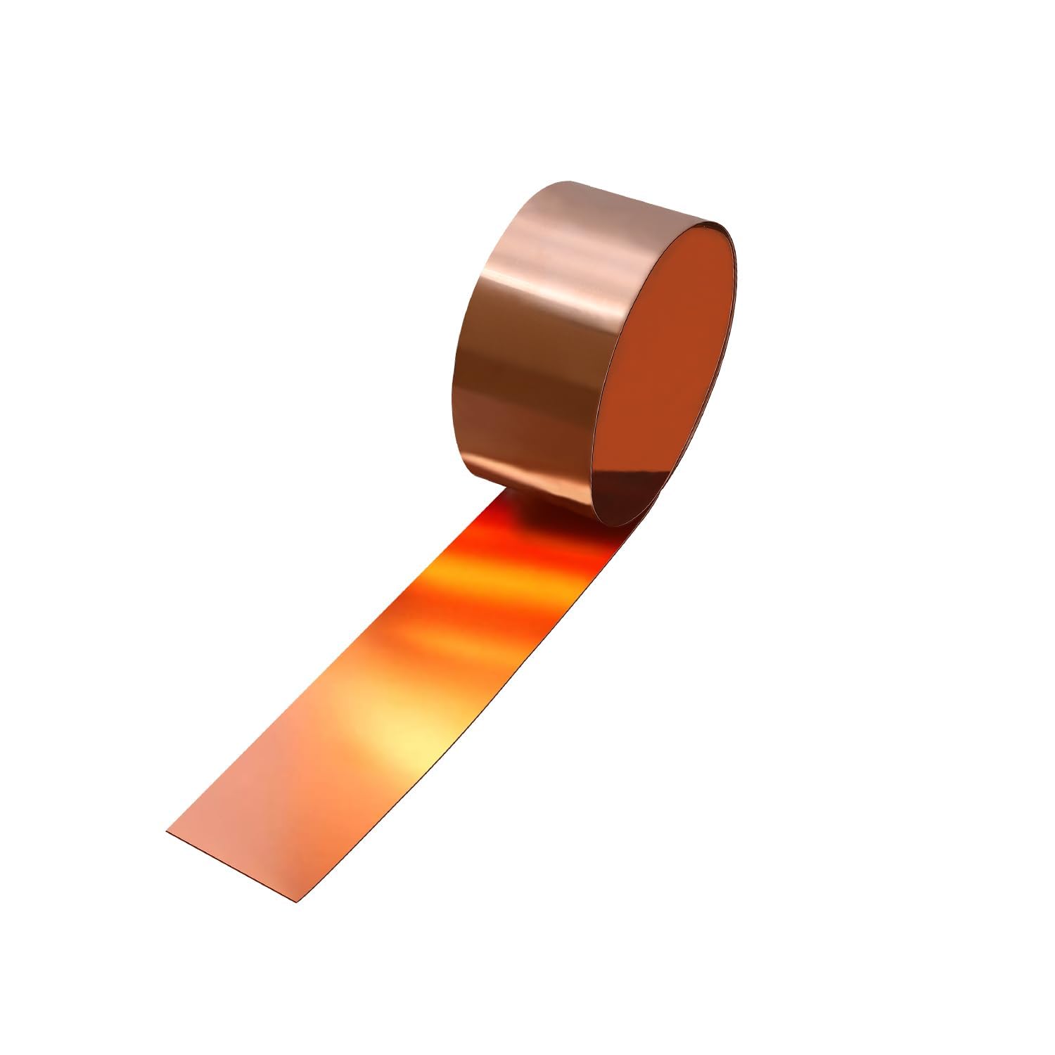 Rouleau de ruban de cuivre, 1000 x 50 x 0,3 mm, 99,9 % tôle de cuivre pure, pour artisanat, travaux électriques, mise à la terre et étanchéité de toit