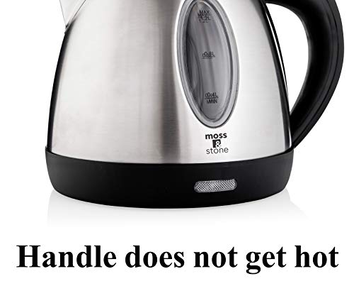 Moss & Stone Stainless Steel Electric Kettle, Cordless Pot 1.2L Portable Electric Hot Water Kettle, 1500W Strong Fast Boiling Pot, Water Boiler, Electric Tea Kettle With Boil Dry Protection #TOP2