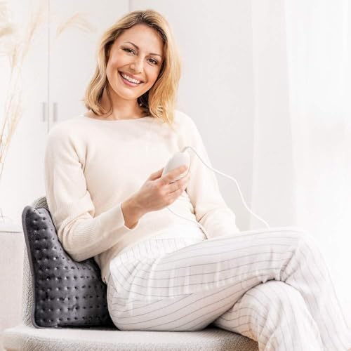 Beurer HK 48 Cosy Sofa-Heizkissen mit Schnellheizung, 3 beleuchtete Temperaturstufen und Abschaltautomatik, extra weiches Wendekissen, 40x30 cm (1er Pack)