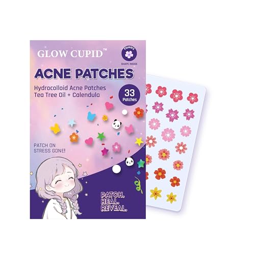 Image of Hydrocolloid Acne Pimple Patch with Tea Tree Oil & Calendula | Fast Healing | Absorbs Pus & Oil | Waterproof & Skin-Friendly Pimple Patches | Flower Shape - 33 Patches.