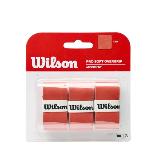 Wilson Pro Soft Overgrip - Mango de Raqueta de Tenis, Color Naranja, Talla única