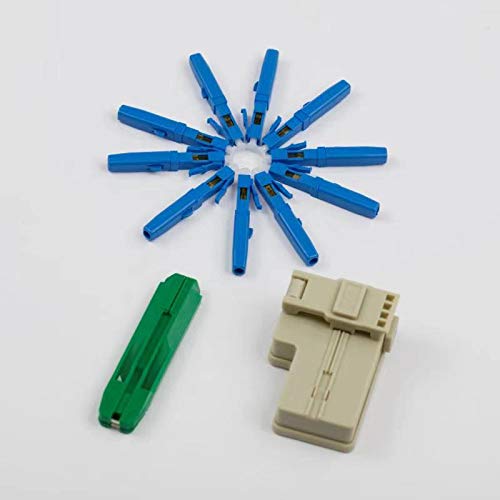 100Pcs Lc Upc Fiber Optic Quick Connector With Matched Tools Fiber Optic Fast Connectors Single Mode 9/125 Fiber Mechanical Connectors Adapter For 2.0X3.0Mm Butterfly Fiber Cable #TOP2