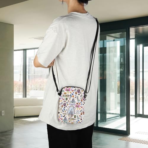 POFULL Coquette Bow Castle Merch Princess Lover Gift Fairy Castle Vacation Gift Princess Crossbody Bag4