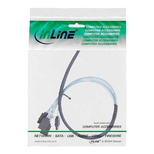 Cable Inline SFF-8654 a 4X SATA 7-Pin 0.5 m miniatura 2