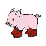 hfjeigbeujfg Brooches Pins,Kawaii Cartoon Pig Rain Boots Animal Alloy Enamel Brooch Pin Party Gift...