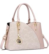 KKXIU Triple Compartments Purses and Handbags for Women Fashion Ladies Satchel Shoulder Top Handl...