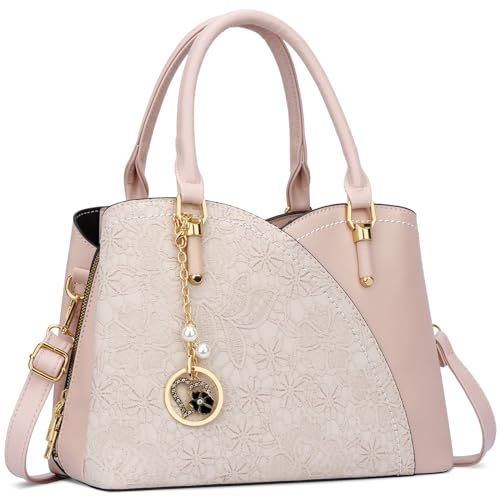 Image of KKXIU Triple Compartments Purses and Handbags for Women Fashion Ladies Satchel Shoulder Top Handle Bag