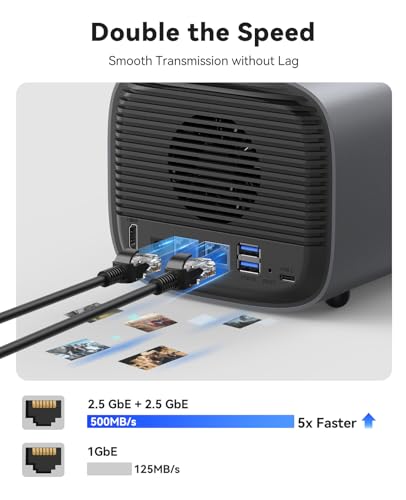 Image of ORICO Network Attached Storage, Link Sharing & Remote Access, AI Albums & 4K Media Library, HDD Slot * 2, M.2 NVMe SSD Slot * 2, 2.5 GbE * 2, MetaBox NAS Storage, HS200-2 Bay (Diskless)