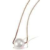 Goldmaid Damen-Halskette 375 Rotgold 1 Akoya Perle Kettenanhänger Schmuck