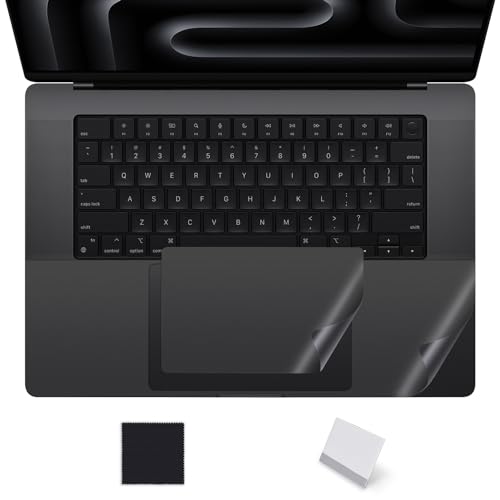 Funda para reposamuñecas compatible con MacBook Pro 2023 de 16 pulgadas, chip M3 A2991, funda protectora para Apple MacBook Pro 2023 de 16 pulgadas, chip M3 A2991, protector de panel táctil (negro)