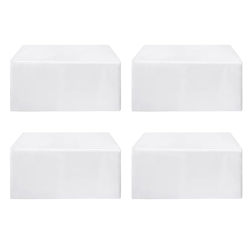 HolidayIdeas White Tablecloths for Rectangle 8 Foot Tables- 96 x