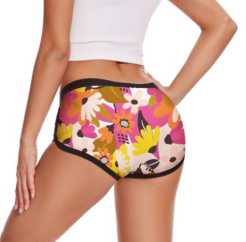 Image of Aueyan Womens Boyshorts Panties Stretchy Boxer Briefs Novelty Lounge Sleep Shorts