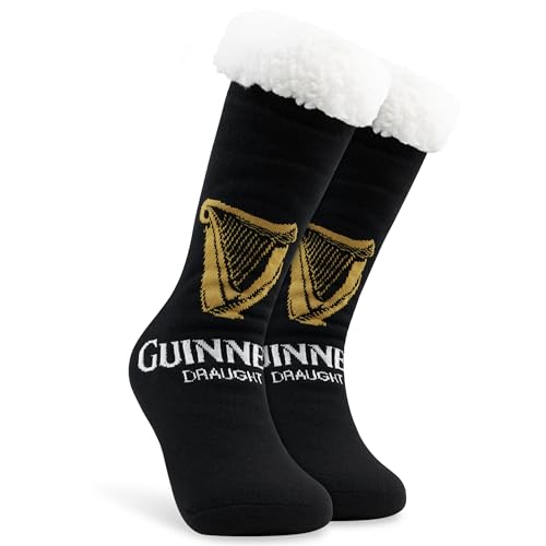 Guinness Gifts for Men Slipper Socks, Warm Fluffy Non Slip Bed Socks Gifts for Boyfriend Husband Irish Gifts.
