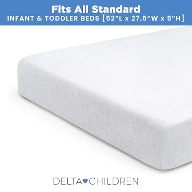 Delta Children Crib Sheet Set, 4 Pack, Soft and Breathable 100% Jersey Knit Fitted Sheet Set, Crib Sheets for Baby Boys and Girls, Grey