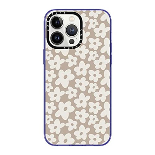 Coque iPhone 14 Pro Max CASETiFY compacte violet péri fleur