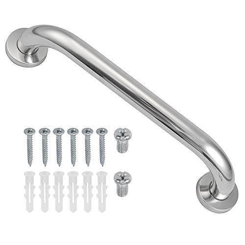 Barre d'Appui Douche, TANiCE 30cm Poignée de Douche Barres d'Appui de Salle de Bain en Acier Inox pour Personnes Âgées Handicapées Enfants Enceintes Cover
