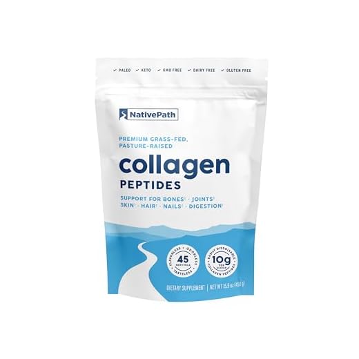 NativePath Collagen Peptides Protein - Hydrolyzed Type 1 & 3 Collagen Powder for Skin, Hair, Nails - 15.9 oz (45 Servings)