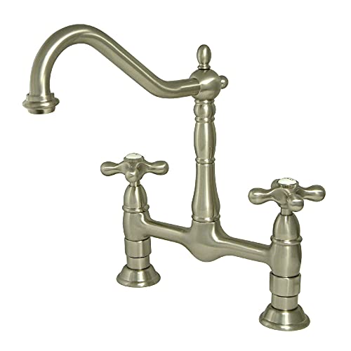 Buy 1 get 1 Kingston Brass KS1178AX Heritage 8-Inch Kitchen Faucet Without Sprayer, Brushed Nickel Buy 1 get 1 Kingston Brass KS1178AX Heritage 8-Inch Kitchen Faucet Without Sprayer, Brushed Nickel
